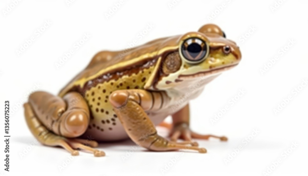 Small brown frog isolated on pure white backdrop , cute, texture, white background Small brown frog isolated on pure white backdrop , cute, texture, white background