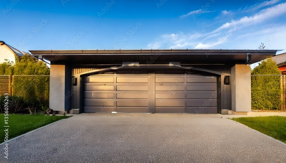 Contemporary House with a Large Modern Garage Door and Clean Lines
Contemporary House with a Large Modern Garage Door and Clean Lines