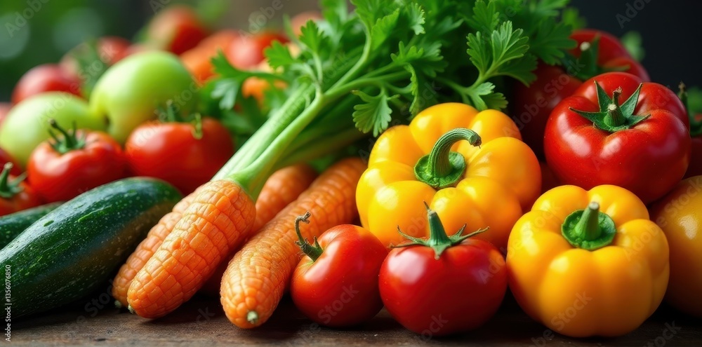 Colorful array of fresh vegetables, close up view , spring, farm Colorful array of fresh vegetables, close up view , spring, farm