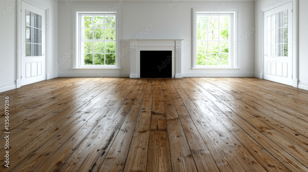 spacious, bright room with large windows and wooden floor creates warm and inviting atmosphere, perfect for various interior designs spacious, bright room with large windows and wooden floor creates warm and inviting atmosphere, perfect for various interior designs