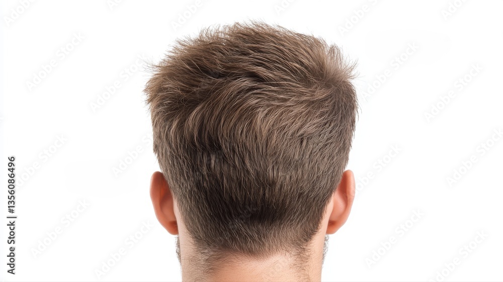 A close-up view of a stylish short haircut from the back, highlighting modern hair trends and grooming. A close-up view of a stylish short haircut from the back, highlighting modern hair trends and grooming.