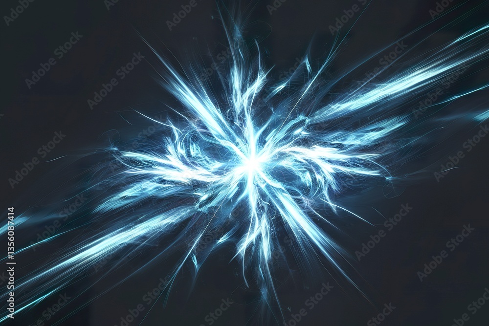 Obraz premium A dark background with a vibrant and dynamic blue and turquoise light