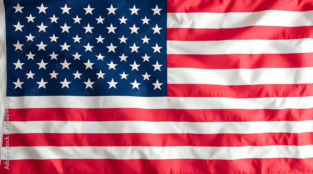 Naklejka premium American flag background, exhibiting gentle soft light, diffused shadows, and subtle illumination. created by generative ai