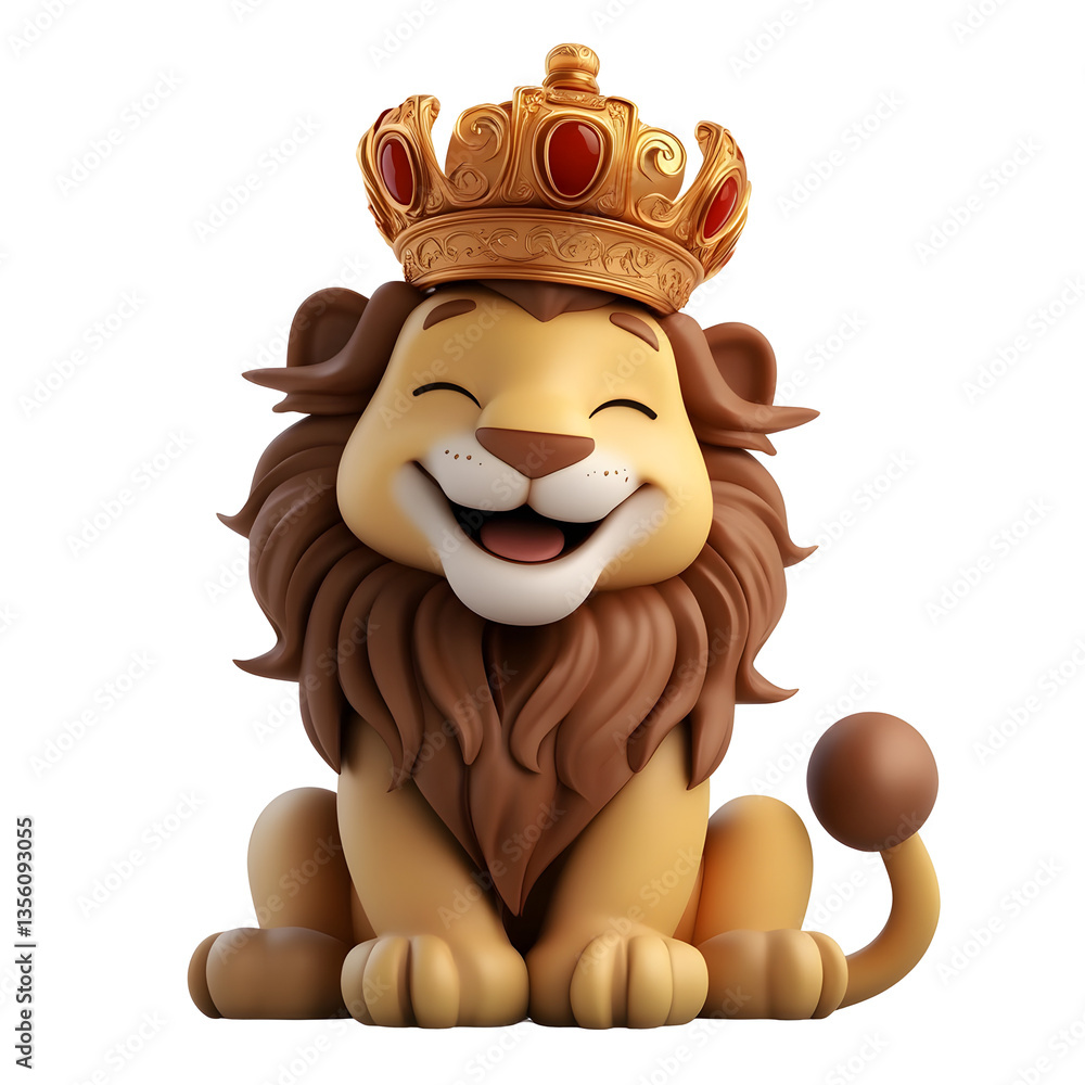 Obraz premium a beautiful lion on transparent