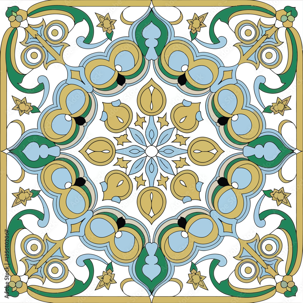 Fototapeta premium vector illustration hires Collection of High-Resolution Abstract Ramadan Islamic Seamless ornament Patterns with Diverse Designs and Textures 