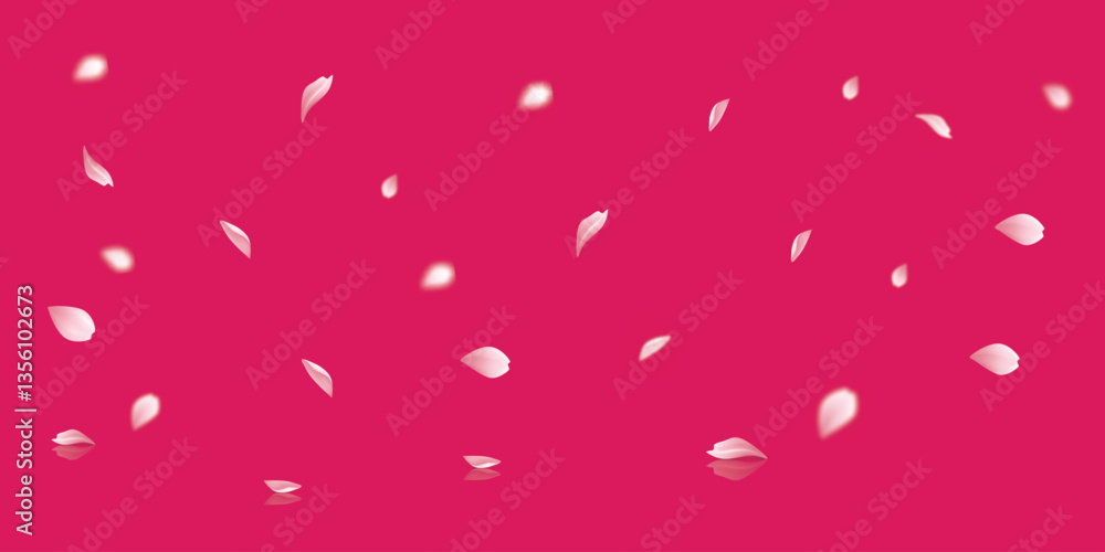 White petals on a magenta background, digital design. Scattered floral elements, soft gradient effect. Overlay for images, romantic or festive feel. White petals on a magenta background, digital design. Scattered floral elements, soft gradient effect. Overlay for images, romantic or festive feel.