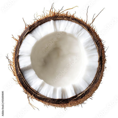 Wallpaper Mural Fresh coconut fruit, opened, displaying white flesh Torontodigital.ca