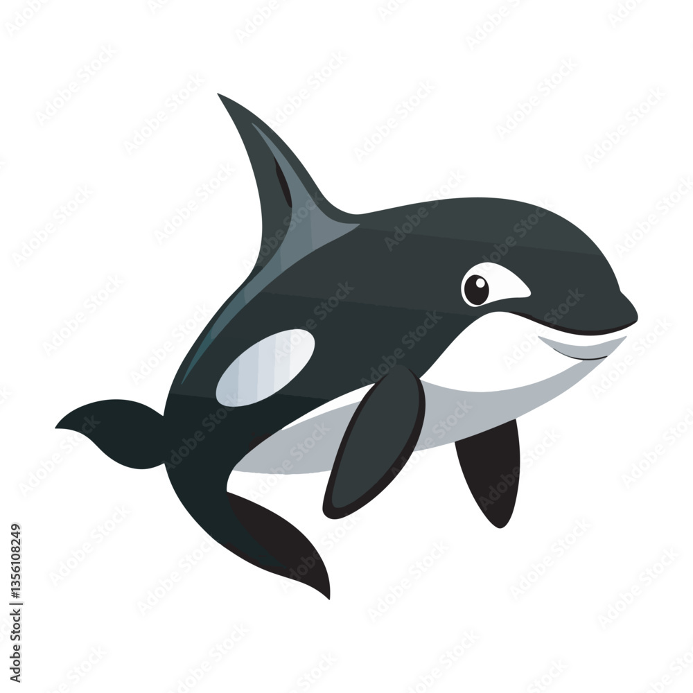 Naklejka premium Orca fish vector and illustration.