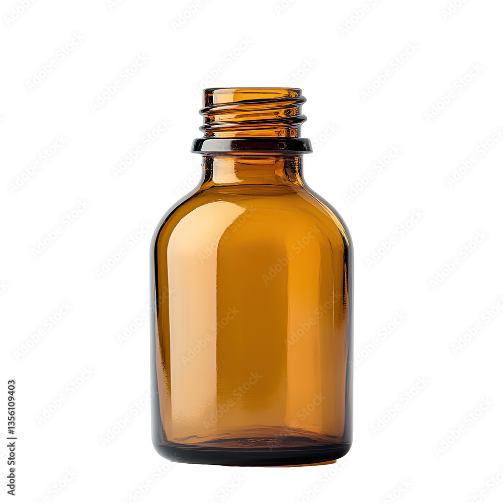 Amber glass bottle with screw cap Amber glass bottle with screw cap