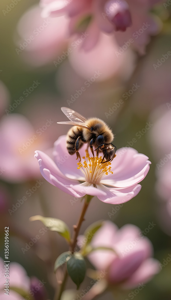 bee on flower bee on flower