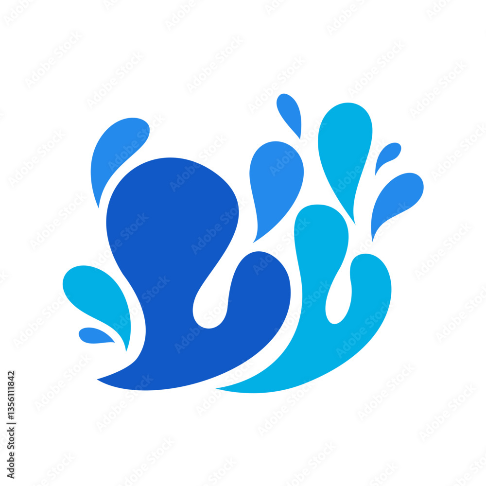 Colorful abstract fluid water drop splash logo icon design Colorful abstract fluid water drop splash logo icon design