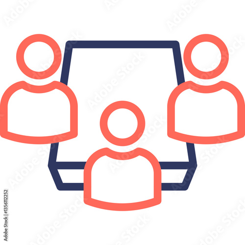 Meeting line color icon