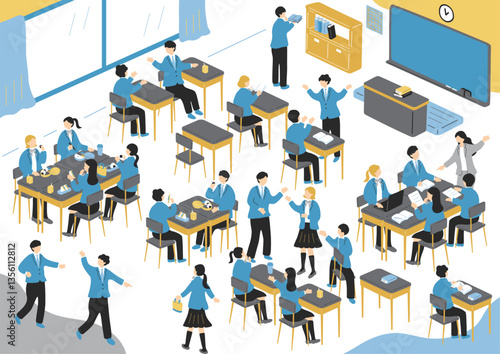 学校生活を楽しむ生徒たち