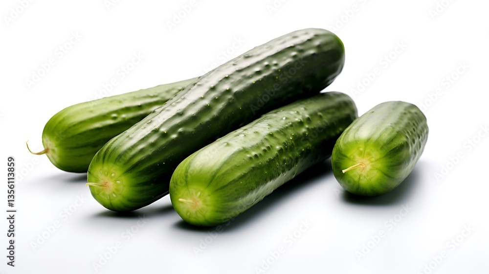 Cucumbers on a white background Cucumbers on a white background