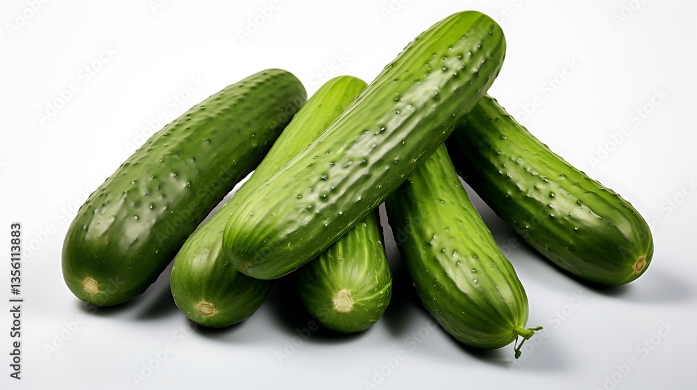Cucumbers on a white background Cucumbers on a white background