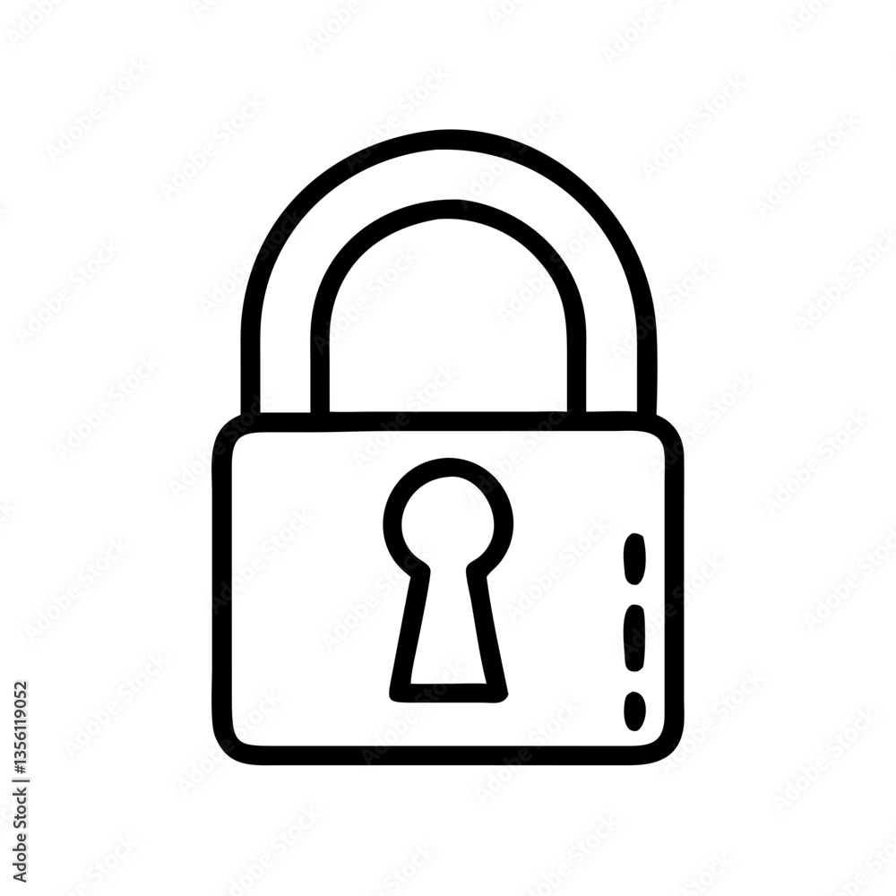 Giant lock icon without a keyhole representing hidden worlds Giant lock icon without a keyhole representing hidden worlds