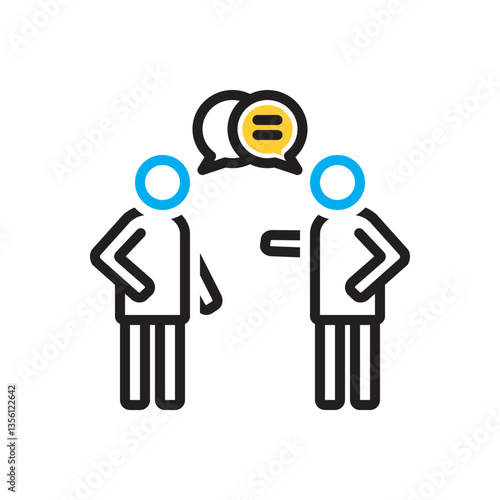 Multi color icon for talk