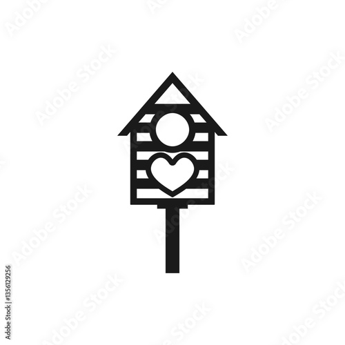  Bird house  icon isolated on white background .