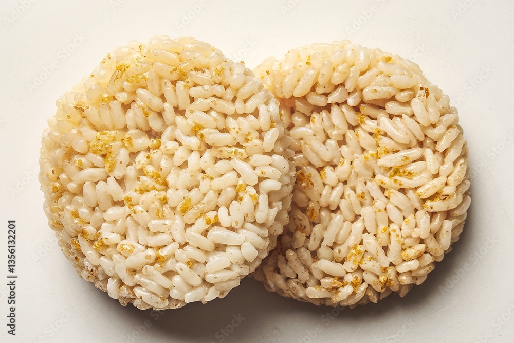 A photo of two round rice cakes A photo of two round rice cakes