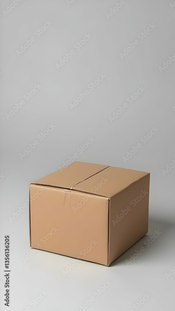 Obraz premium Blank Cardboard Box – Minimalist Packaging Mockup