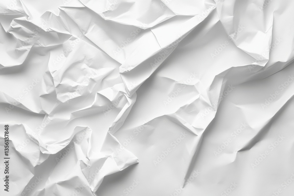 White crumpled paper texture background White crumpled paper texture background
