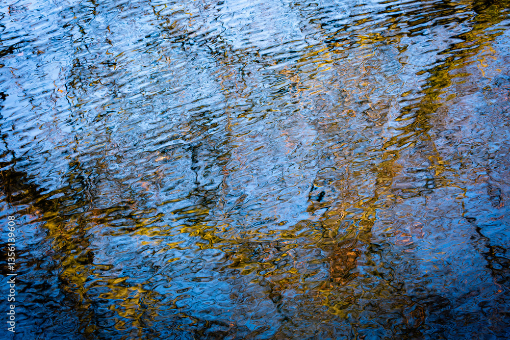 Abstract reflections on water with ripples