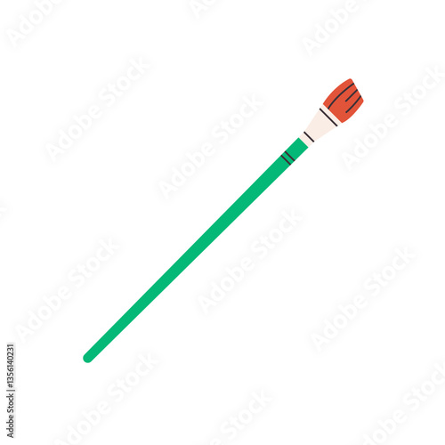 Green paint brush illustration