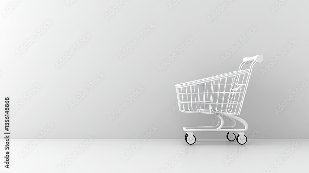 White shopping cart transparent PNG featuring an e-commerce symbol for retail and online store artwork White shopping cart transparent PNG featuring an e-commerce symbol for retail and online store artwork