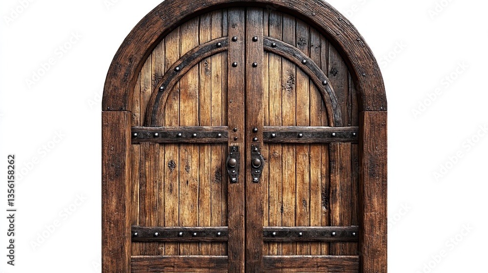 Fototapeta premium Wood Door Transparent PNG for Architecture, Home, and Interior-Themed Digital Artwork and Graphic Designs