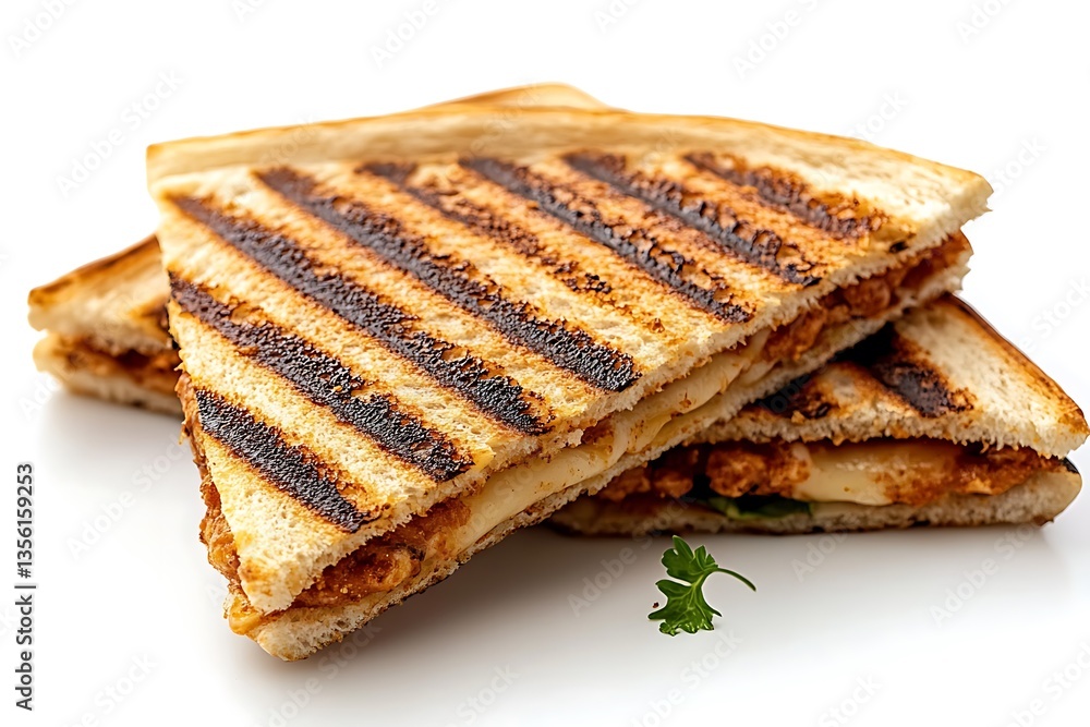 Fototapeta premium Grilled Cheese Sandwich Closeup.