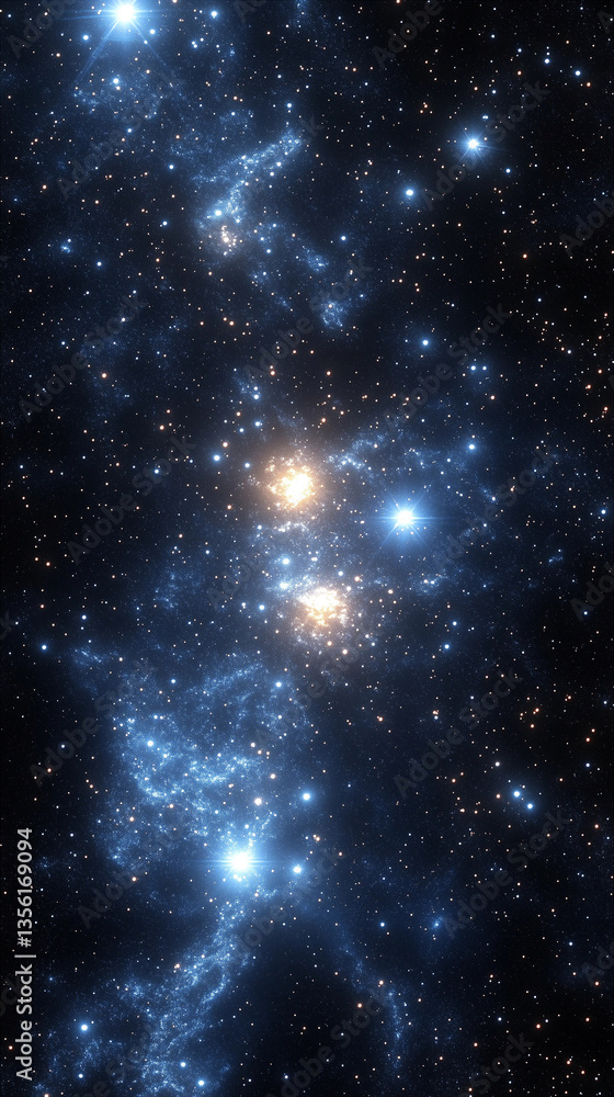 Fototapeta premium Outer space-themed abstract background for web design.