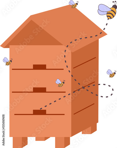 Beekeeping Illustration
