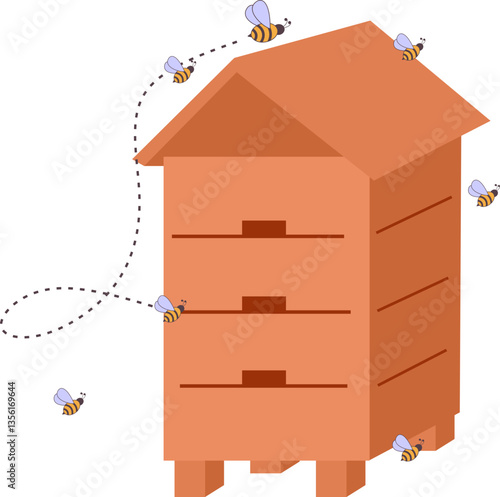 Beekeeping Illustration