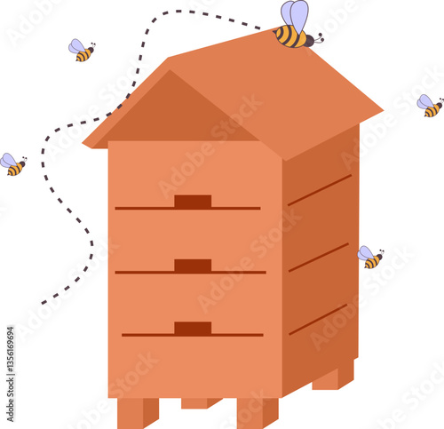 Beekeeping Illustration