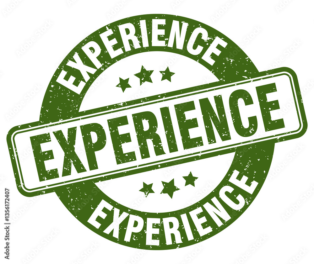 experience stamp. experience label. round grunge sign experience stamp. experience label. round grunge sign