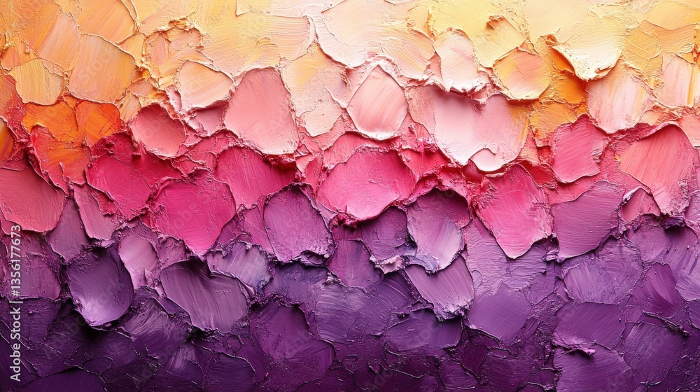 Obraz premium Vibrant Contemporary Digital Canvas Art with Pastel Gradation