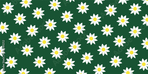flowers abstract green daisy bellis perennis gradient background, business technology digital communication template, future banner poster cover pattern creative graphic