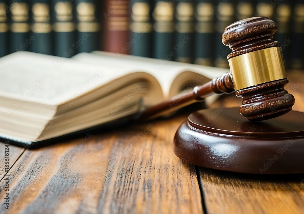 Law Gavel and Open Book. Law Gavel and Open Book.