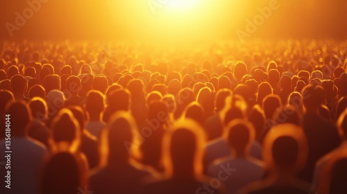 Crowd of people during sunset