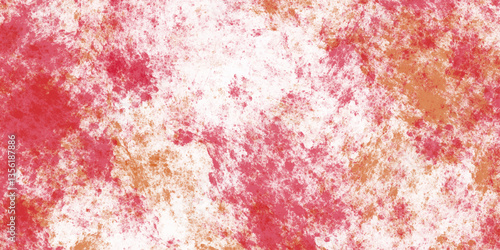 Multicolor grunge background brown and pale red color splash multi color grunge design. Faded concrete wall background with red paint and rough texture. Red distressed surface texture design art.