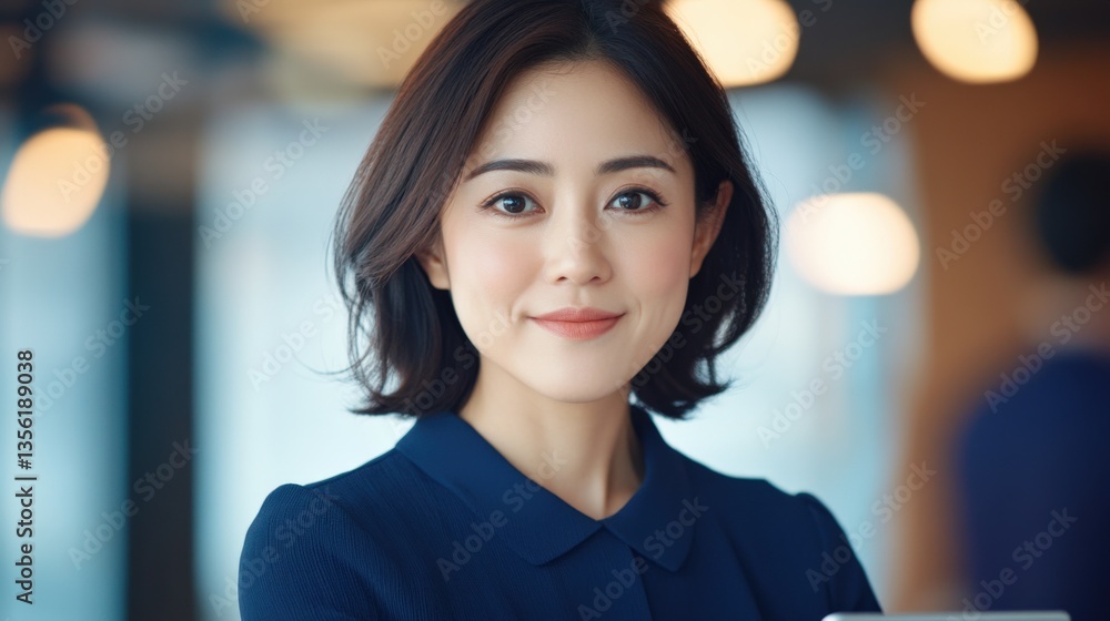 Smiling woman in business attire portrait Smiling woman in business attire portrait