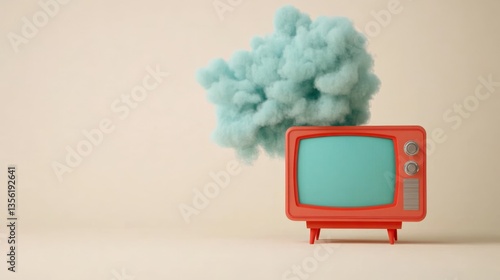 Wallpaper Mural Old tv with cloud Torontodigital.ca