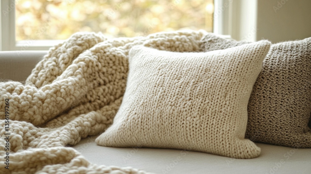 Cozy Knit Pillows & Throw Cozy Knit Pillows & Throw