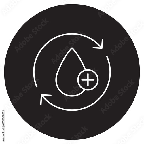 Blood Flow icon, Optimizing Blood Flow for Better Health, The Science of Healthy Circulation, vector