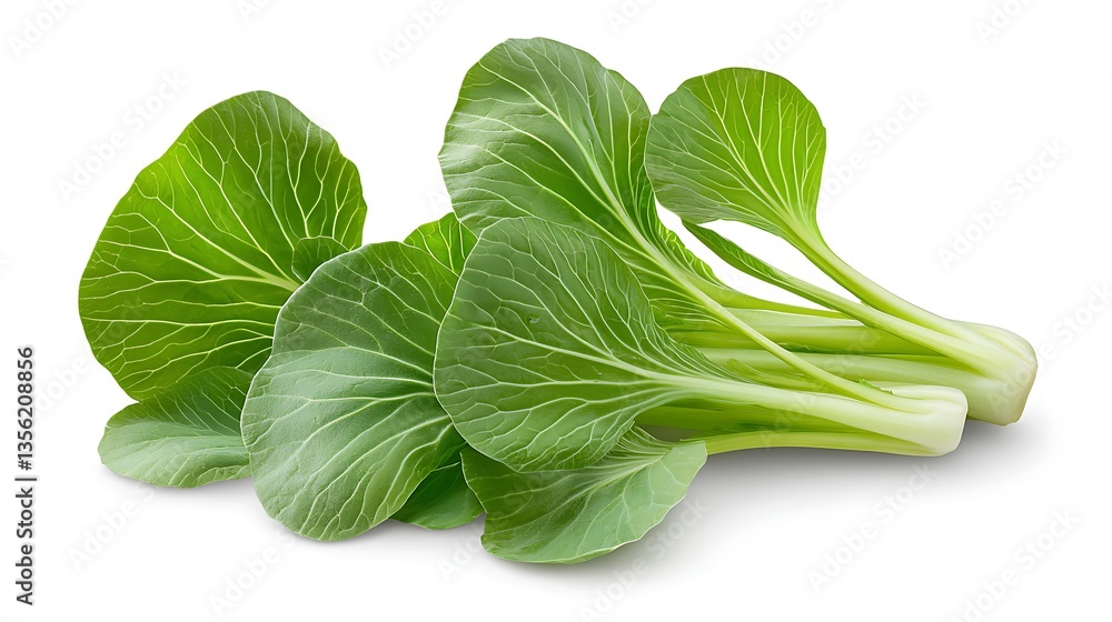 Fresh Chinese cabbage leaves on a white background Fresh Chinese cabbage leaves on a white background