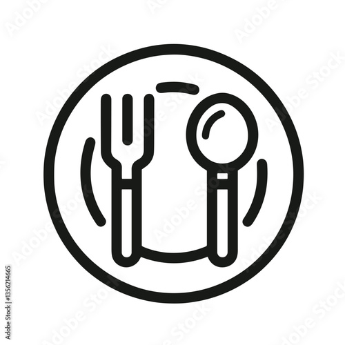Minimalist dining setup with fork and spoon, culinary simplicity