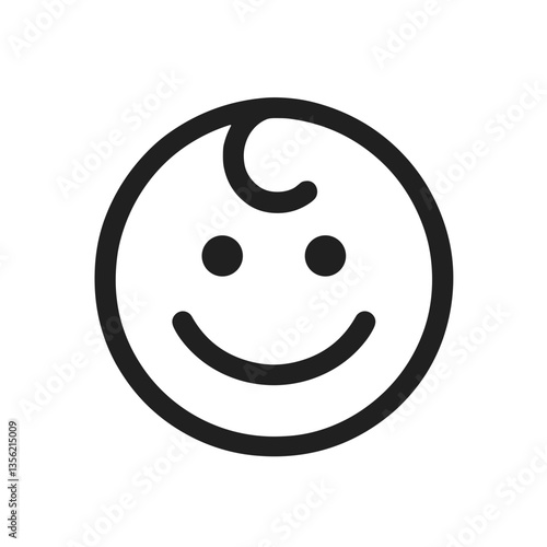 Happy baby face smiling, innocence and joy