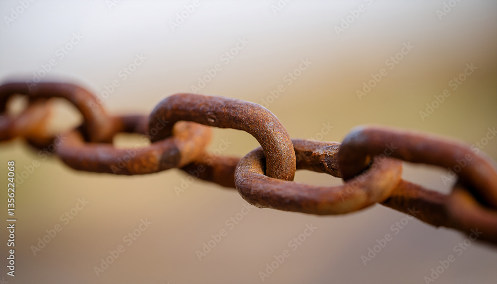 Fototapeta premium Rusted iron chain links.