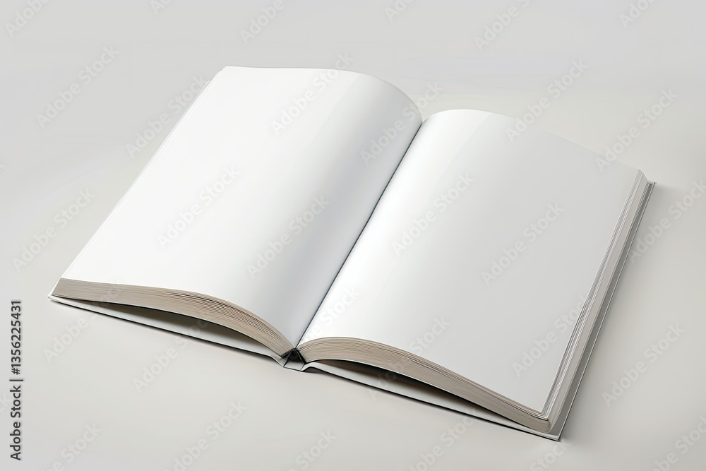 Vibrant Color Picture of a White Book is Open to a Page That Says Open Vibrant Color Picture of a White Book is Open to a Page That Says Open