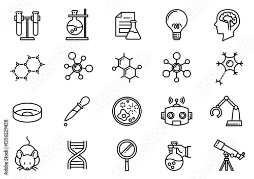 サイエンスアイコン01　Science icons